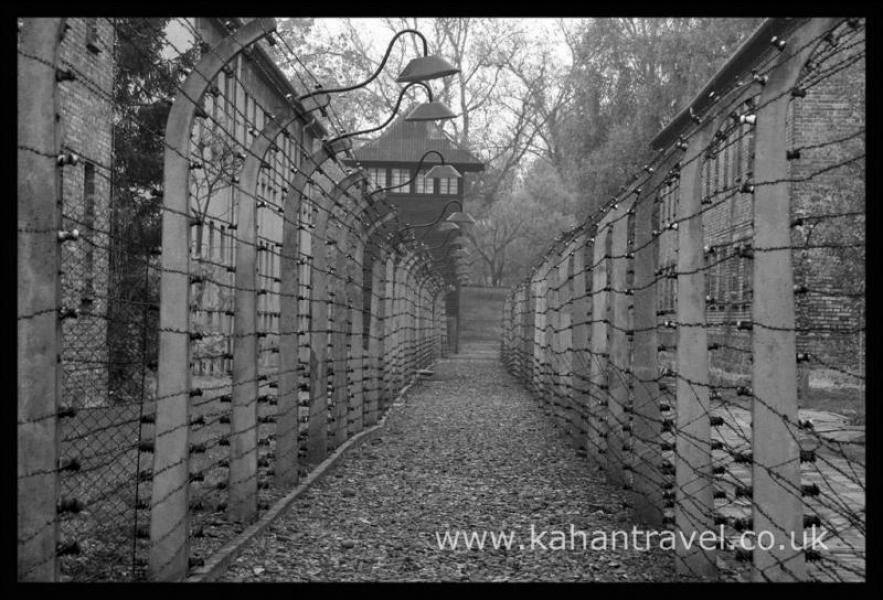 Auschwitz Museum, Concentration Camps, Tours, Electrified Fence, Watchtower, 001 () [Auschwitz]