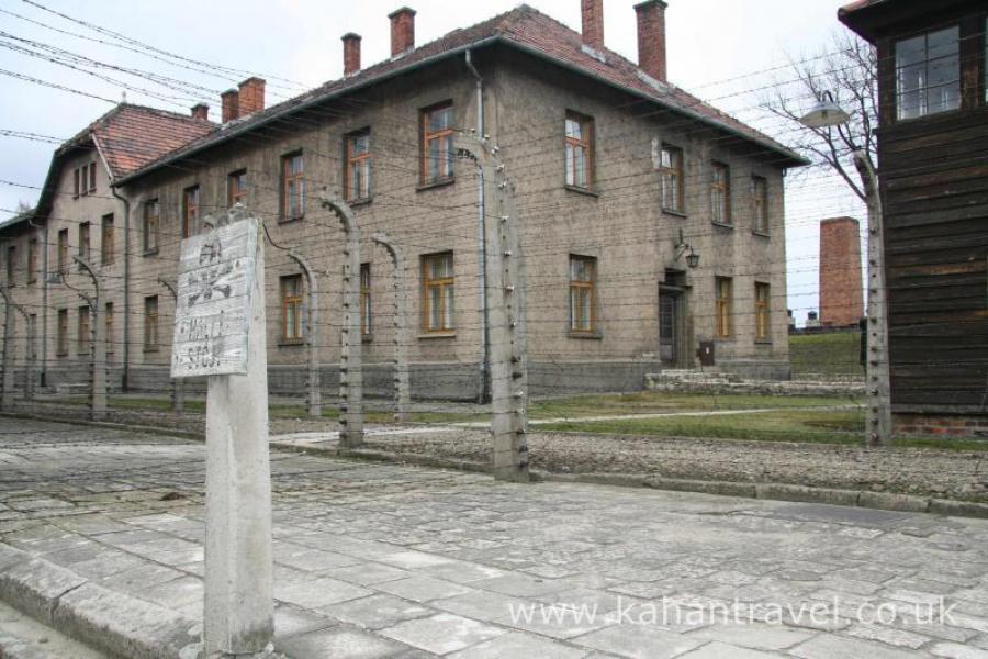 Auschwitz, Museum, Concetration Camp, Tours, Electrified Fence, Death Warning () [Auschwitz]