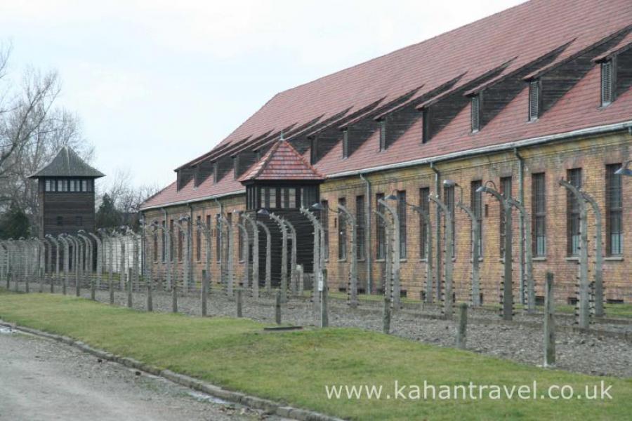 Auschwitz, Museum, Concetration Camp, Tours, Electrified Fence, Watchtower, 002 () [Auschwitz]